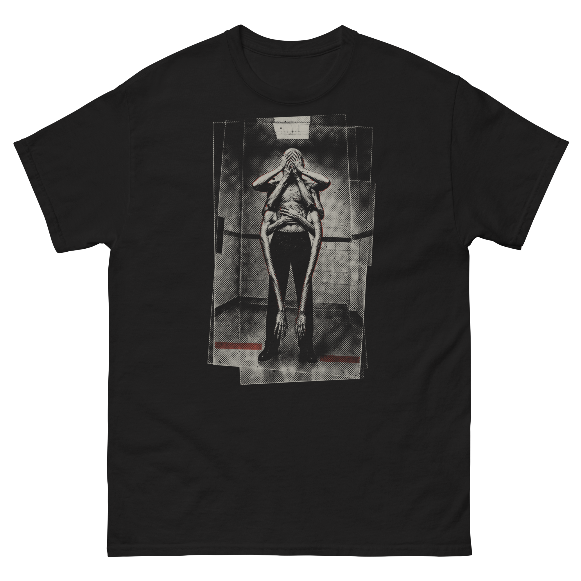Examination black T-shirt